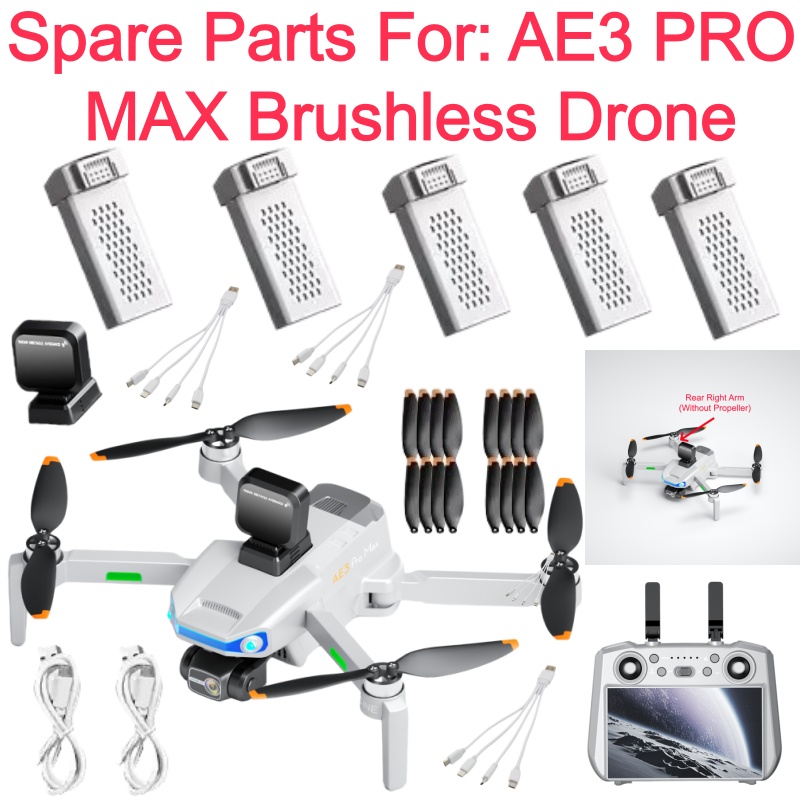 Drone Controller Screen - AE3 PRO MAX GPS Drohnen-Akku AE3