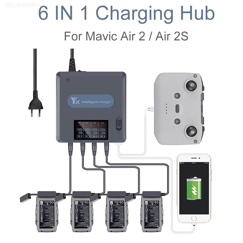 6 in 1 Digital display Batteri – Drone Charging Hub Bewertung und Preis