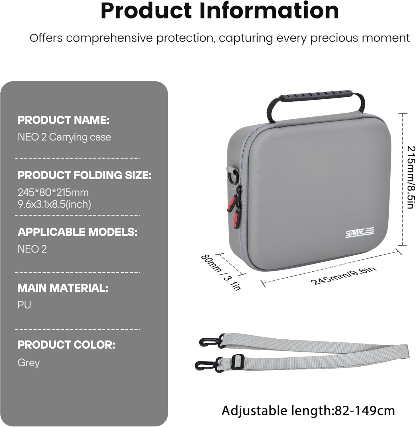 STARTRC Neo 2 tragbare PU-Umhä – Drone Carrying Case Bewertung und Preis